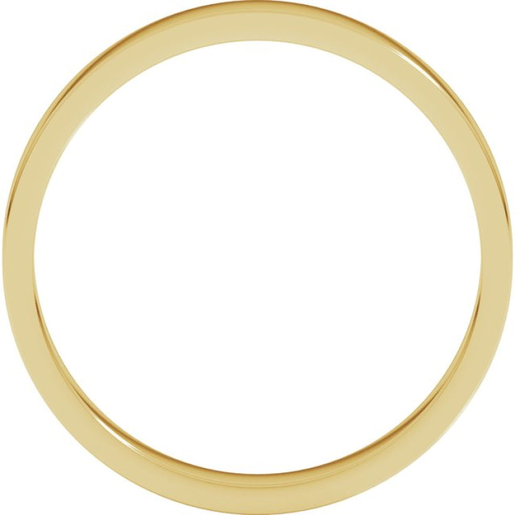 10K Yellow Gold 3 mm Flat Band Size 6.5