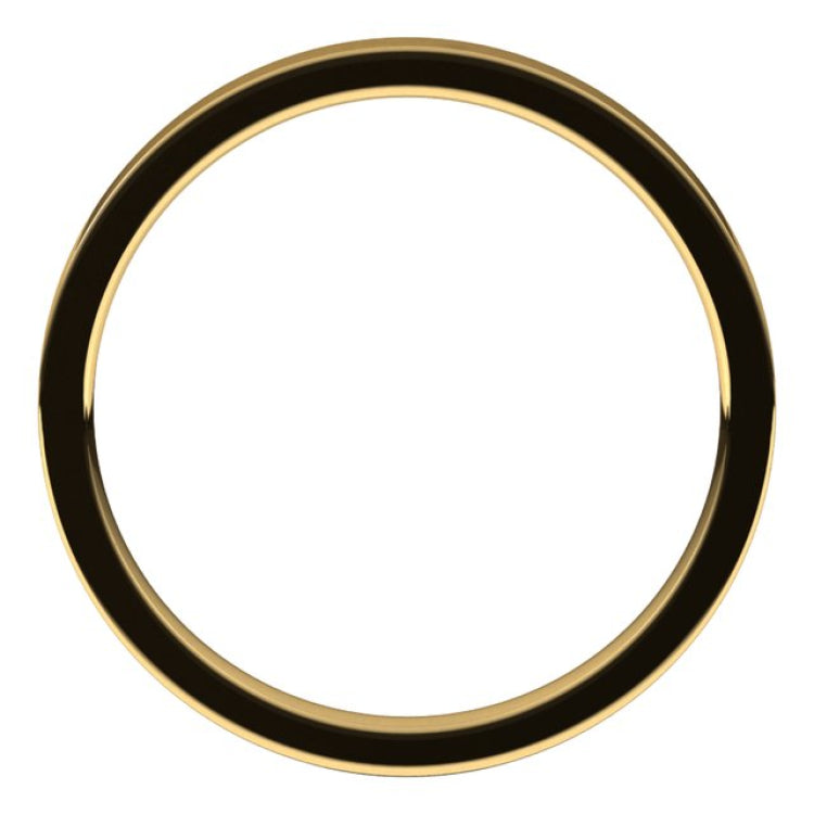 14K Yellow Gold 2 mm Flat Comfort Fit Light Band Size 4