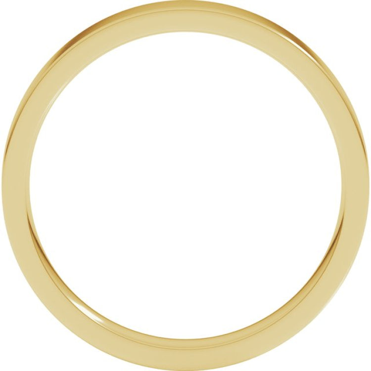 10K Yellow Gold 3 mm Flat Comfort Fit Light Band Size 5