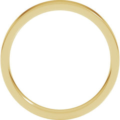 10K Yellow Gold 3 mm Flat Comfort Fit Light Band Size 6