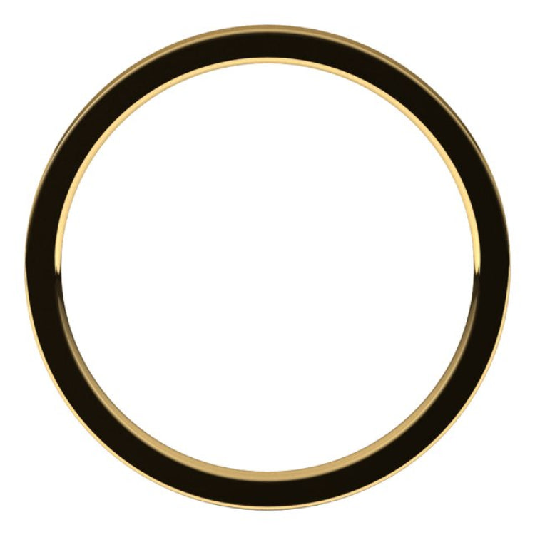 14K Yellow Gold 1.5 mm Lightweight Comfort-Fit Flat Band Size 8