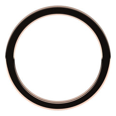 14K Rose Gold 1 mm Comfort-Fit Flat Band Size 10