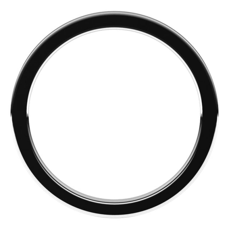 14K White Gold 1 mm Comfort-Fit Flat Band Size 10