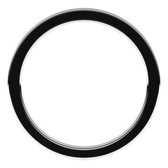 14K White Gold 1 mm Comfort-Fit Flat Band Size 10