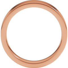 10K Rose Gold 5 mm Comfort-Fit Flat Band Size 15.5