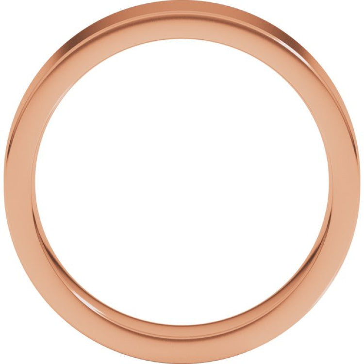 10K Rose Gold 5 mm Comfort-Fit Flat Band Size 16