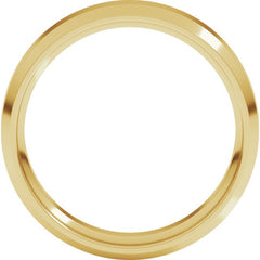 14K Yellow Gold 5 mm Beveled-Edge Comfort-Fit Flat Band Size 11