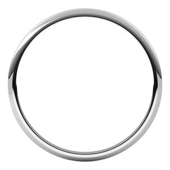 Sterling Silver 1 mm Lightweight Half Round Band Size 4