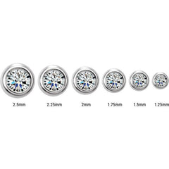 14K Yellow Gold .05 CTW Natural Diamond Micro Bezel-Set Earrings