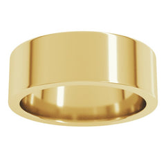 14K Yellow Gold 7 mm Comfort-Fit Flat Band Size 6
