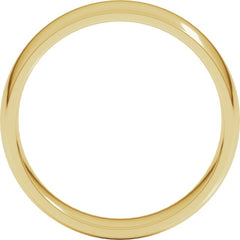 14K Yellow Gold 5.5 mm Lightweight Comfort-Fit Half Round Band Size 8.5
