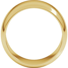 14K Yellow Gold 10 mm Half Round Band Size 6