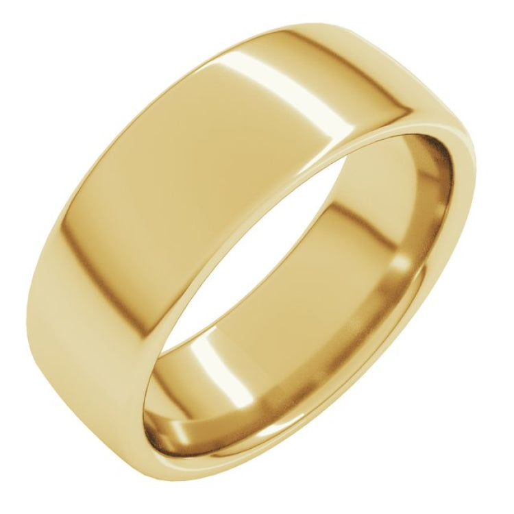 14K Yellow Gold 7 mm Comfort-Fit European-Style Band Size 5.5