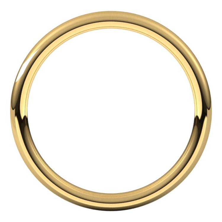 14K Yellow Gold 2 mm Comfort-Fit European-Style Band Size 5