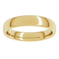 14K Yellow Gold 4 mm Comfort-Fit European-Style Band Size 7.5