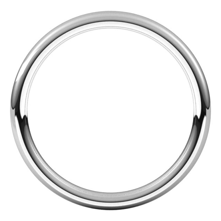 14K White Gold 2 mm Comfort-Fit European-Style Band Size 8.5