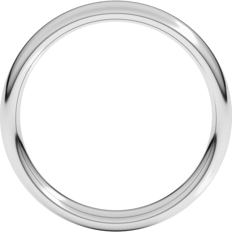 14K White Gold 4 mm Comfort-Fit European-Style Band Size 8.5