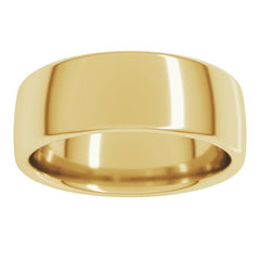 14K Yellow Gold 7 mm Comfort-Fit European-Style Band Size 8.5