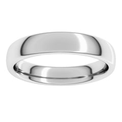 Platinum 4 mm Comfort-Fit European-Style Band Size 8.5
