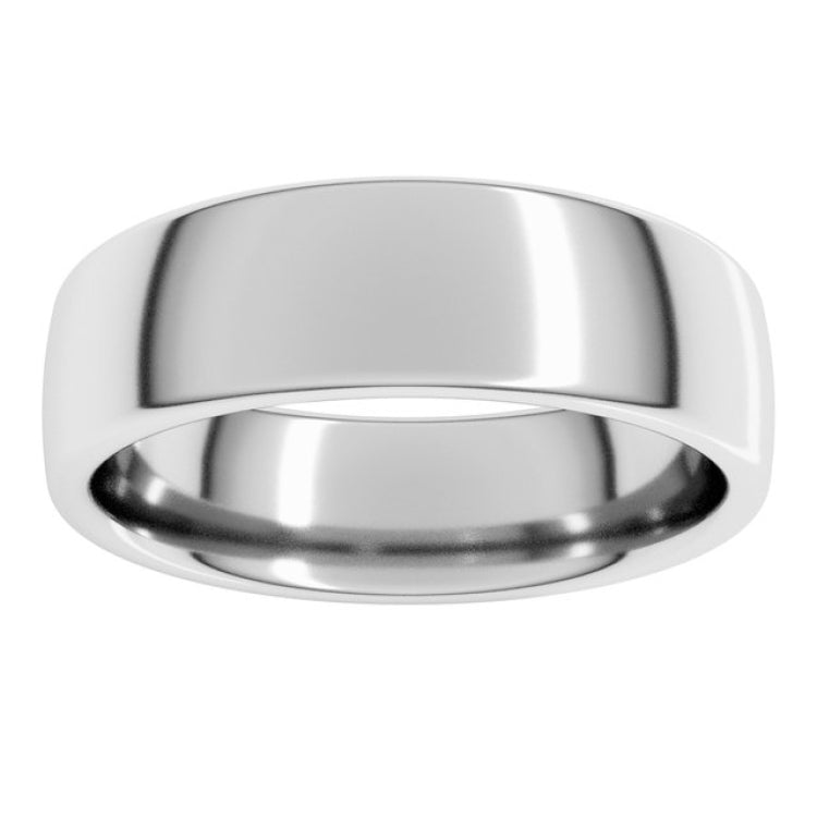 Platinum 6 mm Comfort-Fit European-Style Band Size 8.5