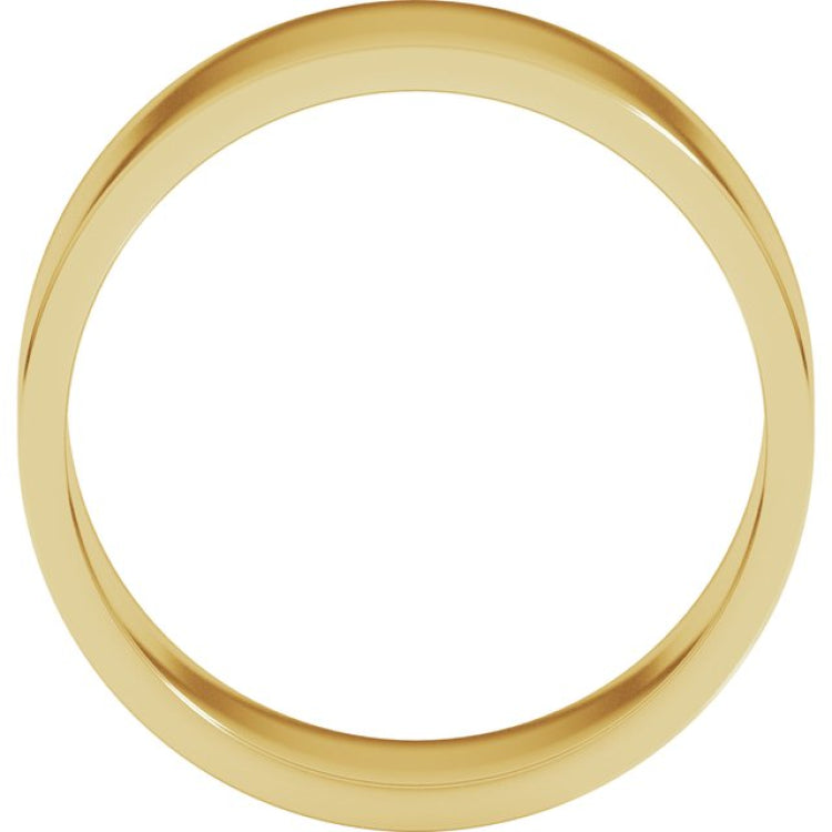 14K Yellow Gold 8 mm Flat Band Size 10.5