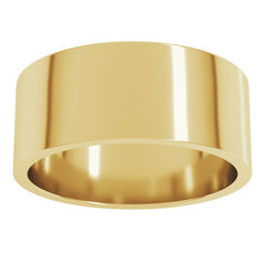 14K Yellow Gold 8 mm Flat Band Size 6.5