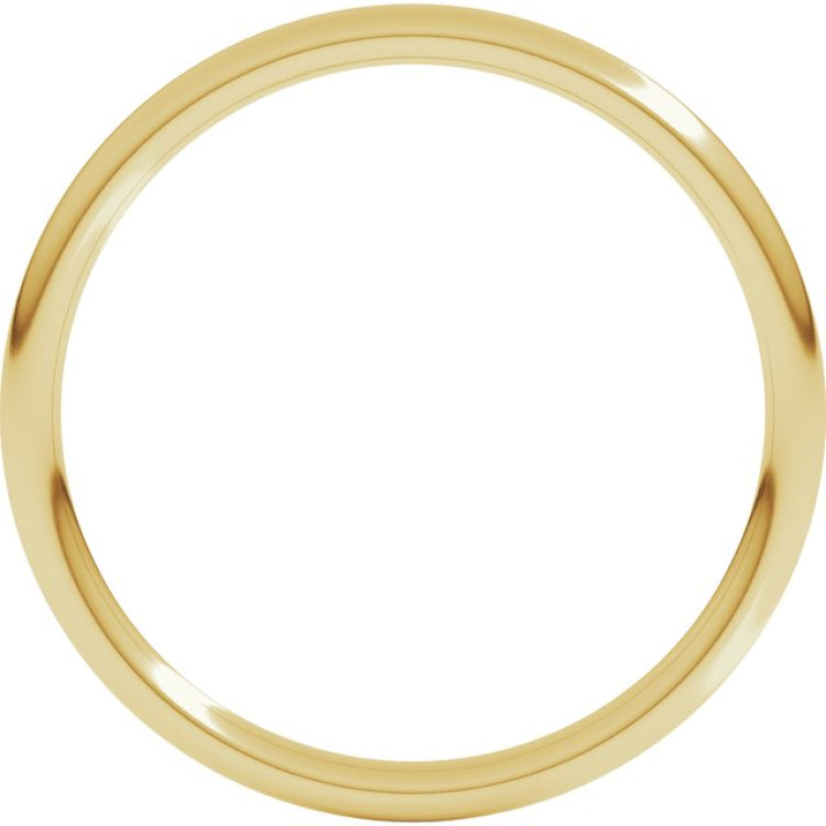 14K Yellow Gold 1.5 mm Comfort-Fit Full Round Band Size 5