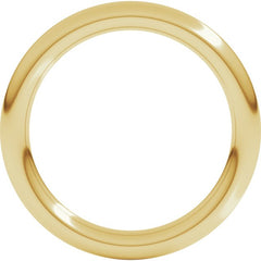 14K Yellow Gold 2.5 mm Comfort-Fit Full Round Band Size 5