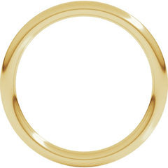 10K Yellow Gold 2 mm Comfort-Fit Full Round Band Size 6.5