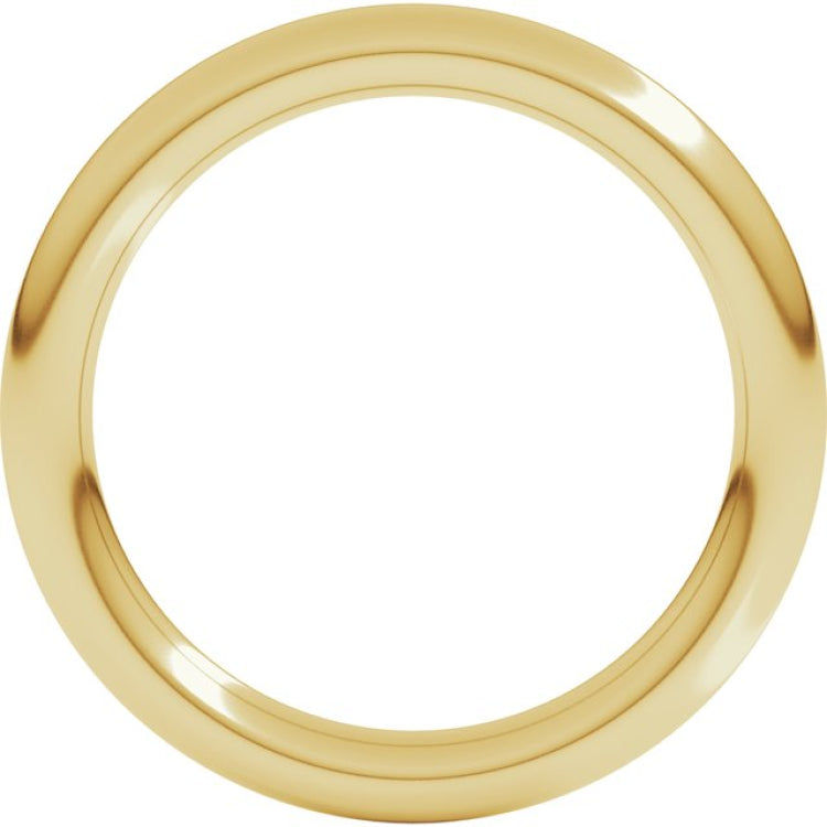 14K Yellow Gold 2.5 mm Comfort-Fit Full Round Band Size 7.5
