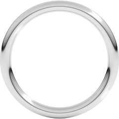 18K White Gold 2 mm Comfort-Fit Full Round Band Size 7