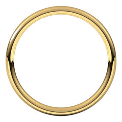 14K Yellow Gold 2.5 mm Comfort-Fit European-Style Band Size 5