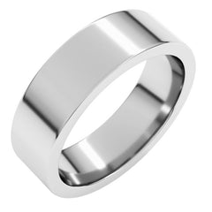 Platinum 6 mm Comfort-Fit Flat Band Size 8