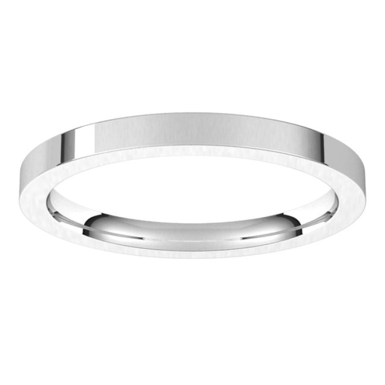 Platinum 2 mm Comfort-Fit Flat Band Size 6
