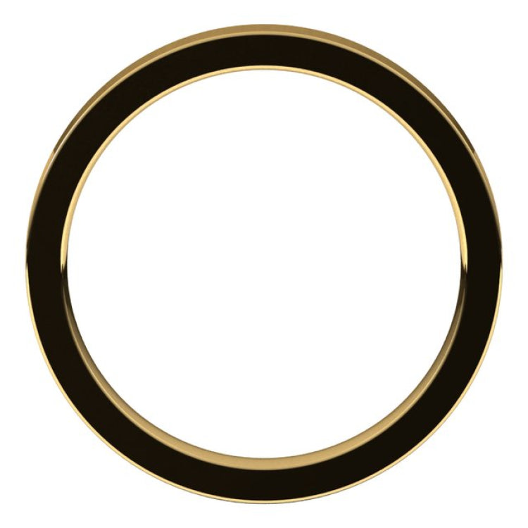 14K Yellow Gold 2.5 mm Comfort-Fit Flat Band Size 9