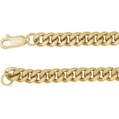 14K Yellow Gold-Filled 4.8 mm Curb 8" Chain