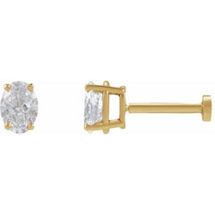14K Yellow Gold 1/4 CT Natural Diamond Earring