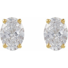 14K Yellow Gold 1/4 CT Natural Diamond Earring
