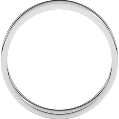 Platinum 4.5 mm Flat Band Size 7.5