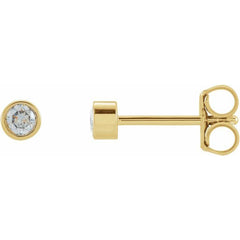 14K Yellow Gold 1/5 CTW Lab-Grown Diamond Micro Bezel-Set Earrings