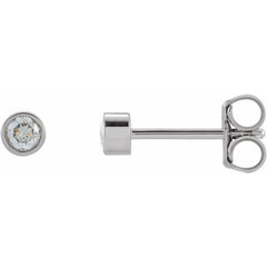 14K White Gold 5/8 CTW Lab-Grown Diamond Micro Bezel-Set Earrings