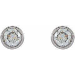 14K White Gold 5/8 CTW Lab-Grown Diamond Micro Bezel-Set Earrings