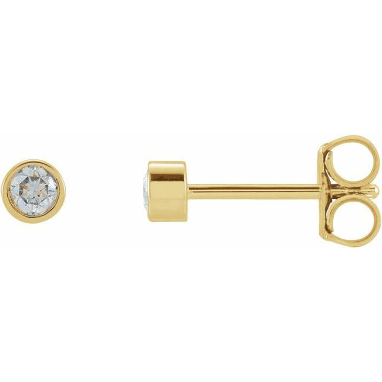 14K Yellow Gold 5/8 CTW Lab-Grown Diamond Micro Bezel-Set Earrings