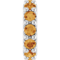 Sterling Silver Natural Citrine Spacer Charm/Pendant