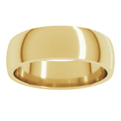 10K Yellow Gold 6 mm Lightweight Comfort-Fit Half Round Band Size 9