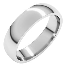 10K White Gold 5 mm Lightweight Comfort-Fit Half Round Band Size 11