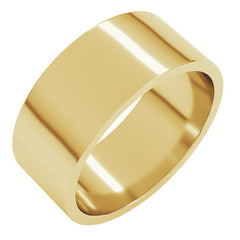 14K Yellow Gold 8 mm Flat Band Size 9