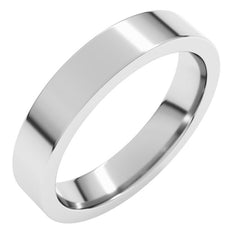 Platinum 4 mm Comfort-Fit Flat Band Size 7
