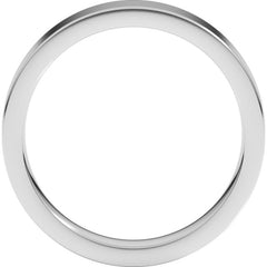 Platinum 4 mm Comfort-Fit Flat Band Size 7
