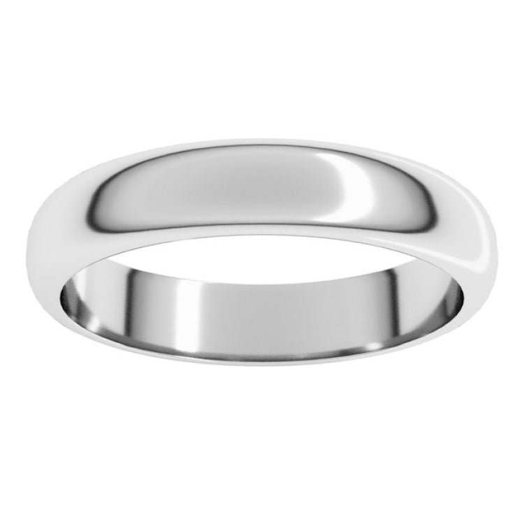 Sterling Silver 4 mm Half Round Band Size 8.5